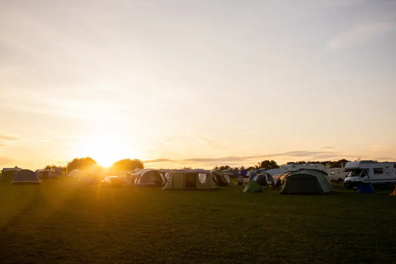 Lenchwood camping with sunset